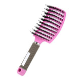 Curved Boar Bristle & Scalp Massage Hair Brush