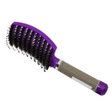 Curved Boar Bristle & Scalp Massage Hair Brush